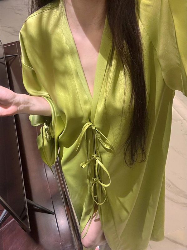 Легкий кардиган-халат из ледян – обзор и цена Robe Silk Women